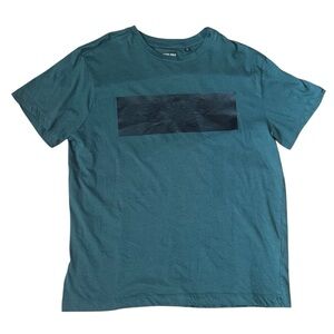 KENNETH COLE Teal Green Graphic T Shirt Established 1983 Short Sleeve Mens Small